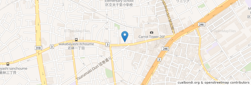 Mapa de ubicacion de おにぎり en Japon, Tokyo, 世田谷区.