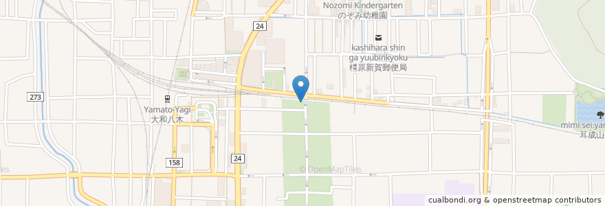 Mapa de ubicacion de 今西歯科クリニック en 日本, 奈良県, 橿原市.