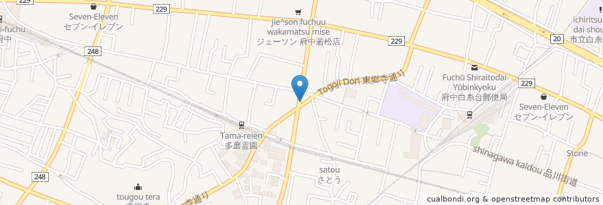 Mapa de ubicacion de ふう花 en ژاپن, 東京都, 府中市.