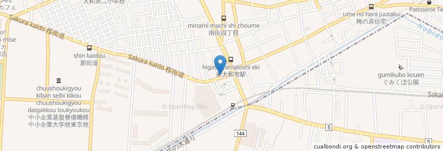 Mapa de ubicacion de Ghandi en Japan, Tokio, 東大和市.