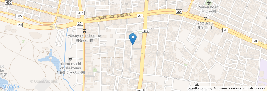Mapa de ubicacion de GENKI NEXT en اليابان, 東京都, 新宿区.