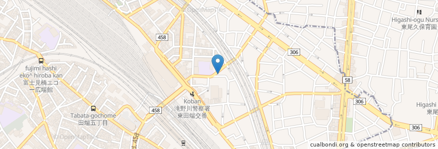 Mapa de ubicacion de 東灌森稲荷神社 en 日本, 东京都/東京都, 北区.