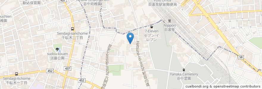 Mapa de ubicacion de 龍泉寺 en Japan, 東京都, 台東区.