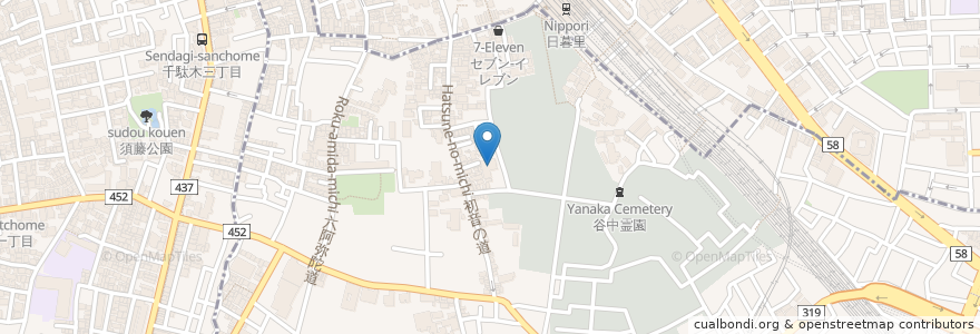 Mapa de ubicacion de 了俒寺 en 日本, 东京都/東京都, 台東区.