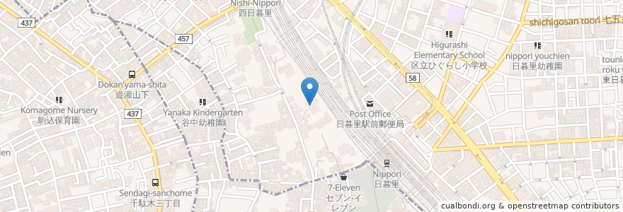 Mapa de ubicacion de 養福寺 en اليابان, 東京都, 台東区.