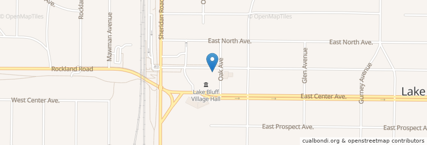 Mapa de ubicacion de Bluffington's Cafe en 美利坚合众国/美利堅合眾國, 伊利诺伊州 / 伊利諾州, Lake Bluff.