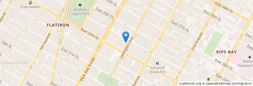 Mapa de ubicacion de Al Horno en Estados Unidos De América, Nueva York, Nueva York, New York County, Manhattan, Manhattan Community Board 5.
