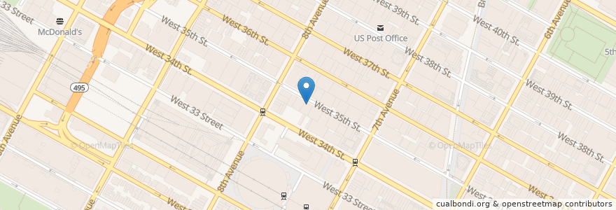 Mapa de ubicacion de Supreme Systems en Соединённые Штаты Америки, Нью-Йорк, Нью-Йорк, Округ Нью-Йорк, Манхэттен, Manhattan Community Board 5, Manhattan Community Board 4.
