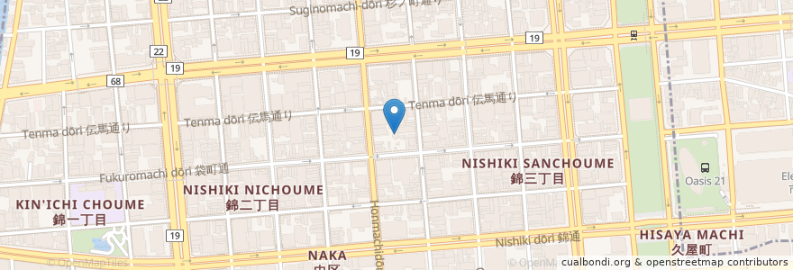 Mapa de ubicacion de 聞安寺 en Japon, Préfecture D'Aichi, 名古屋市, 中区.