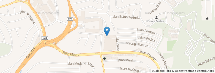 Mapa de ubicacion de RHB BANGSAR SHOPPING en Malásia, Selangor, Kuala Lumpur.
