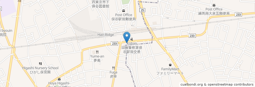 Mapa de ubicacion de 日高屋 en 日本, 東京都, 練馬区.