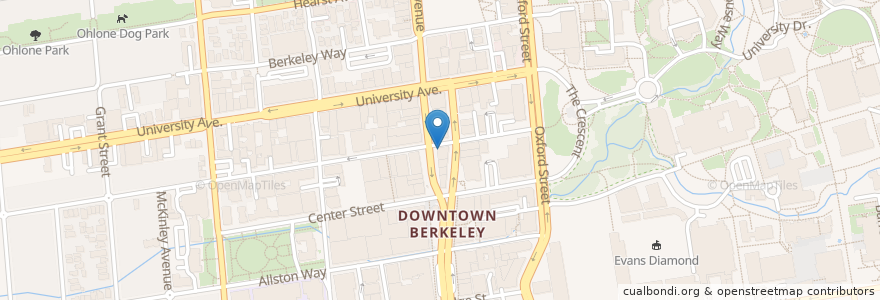 Mapa de ubicacion de Pollo's en Verenigde Staten, Californië, Alameda County, Berkeley.