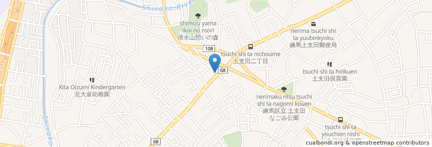 Mapa de ubicacion de 盛運堂薬局 en Japonya, 東京都, 練馬区.