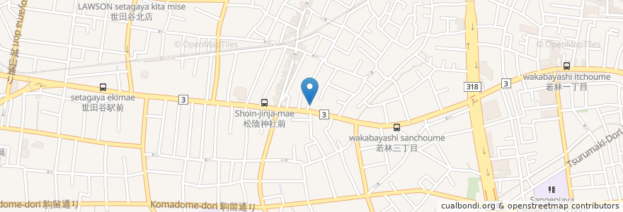 Mapa de ubicacion de 鶏 飯 en Jepun, 東京都, 世田谷区.