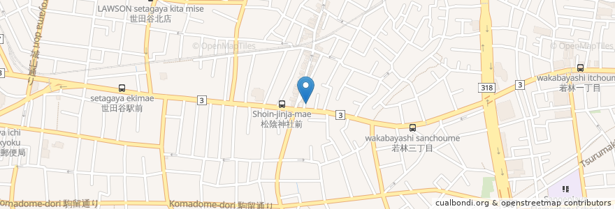 Mapa de ubicacion de サトウ歯科 en اليابان, 東京都, 世田谷区.