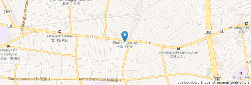 Mapa de ubicacion de 冨士屋 en 일본, 도쿄도, 世田谷区.