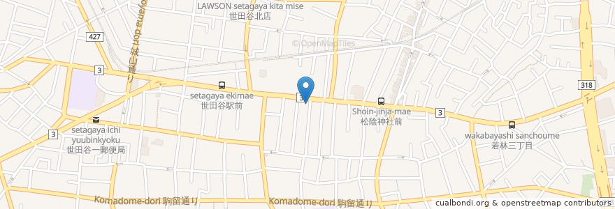 Mapa de ubicacion de 世田谷通り動物病院 en 일본, 도쿄도, 世田谷区.