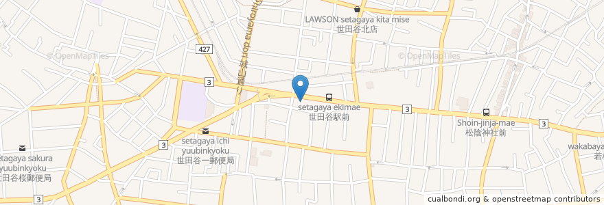 Mapa de ubicacion de 富士山食堂 en Japan, 東京都, 世田谷区.