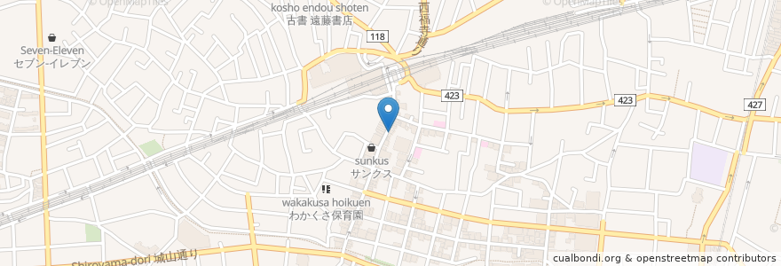 Mapa de ubicacion de すぎた歯科クリニック en Japonya, 東京都, 世田谷区.