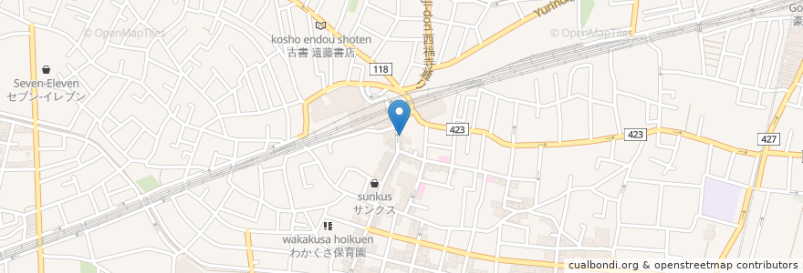 Mapa de ubicacion de 銀だこ en Japonya, 東京都, 世田谷区.