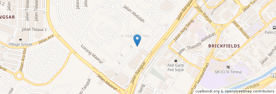 Mapa de ubicacion de SJK (T) Bangsar en Malaysia, Selangor, Kuala Lumpur.