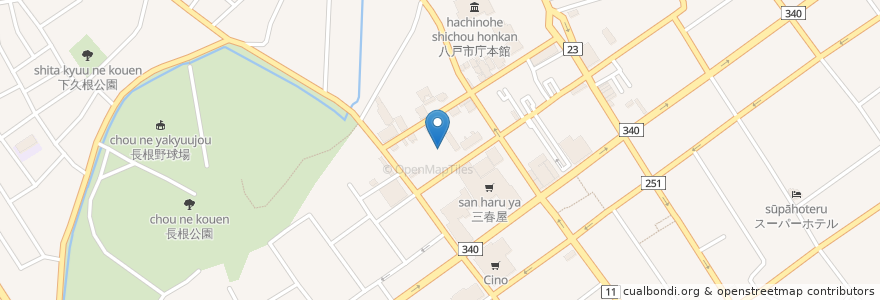 Mapa de ubicacion de お料理 七草 en 日本, 青森县, 八戸市.