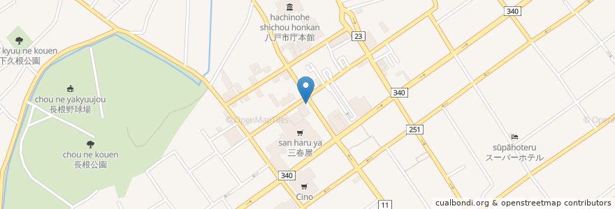 Mapa de ubicacion de 高橋医院 en ژاپن, 青森県, 八戸市.