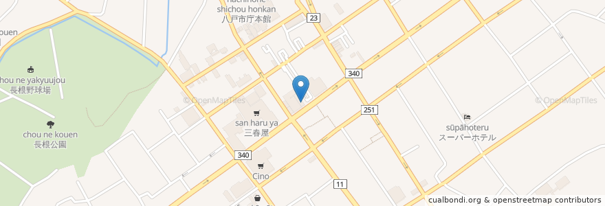 Mapa de ubicacion de 福福屋 八戸三日町店 en Japan, Präfektur Aomori, 八戸市.