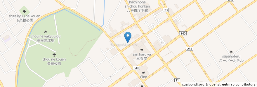 Mapa de ubicacion de ポ・デタン en اليابان, محافظة آوموري, 八戸市.