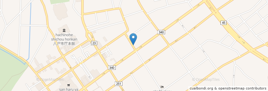 Mapa de ubicacion de ロブフォートンズ en Japan, Präfektur Aomori, 八戸市.