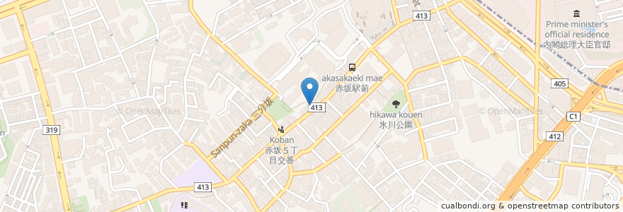 Mapa de ubicacion de つるまる饂飩 en Japonya, 東京都, 港区.