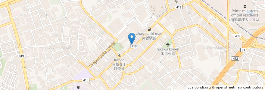 Mapa de ubicacion de キッチンオリジン en Japan, 東京都, 港区.