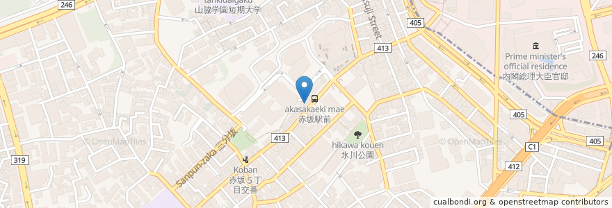 Mapa de ubicacion de さわやか信用金庫 en Jepun, 東京都, 港区.