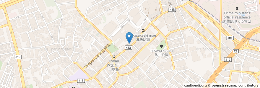 Mapa de ubicacion de オテルリー スズキ en Japon, Tokyo, 港区.