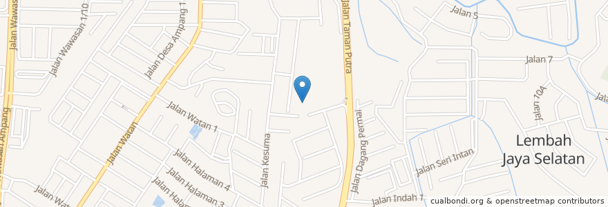 Mapa de ubicacion de Pos Malaysia Office en Malásia, Selangor, Majlis Perbandaran Ampang Jaya.