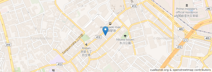 Mapa de ubicacion de 駄洒落 en Japonya, 東京都, 港区.