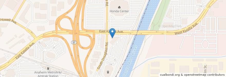 Mapa de ubicacion de JT Schmid’s Restaurant and Brewery. en アメリカ合衆国, カリフォルニア州, Orange County, Anaheim.