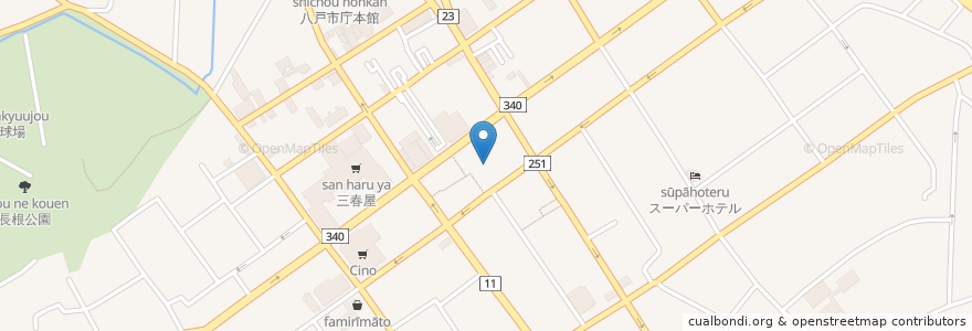 Mapa de ubicacion de サードプレイス en 일본, 아오모리현, 八戸市.