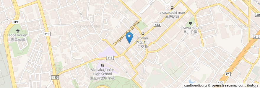 Mapa de ubicacion de Ghi Ta Ro en Japan, Tokyo, Minato.