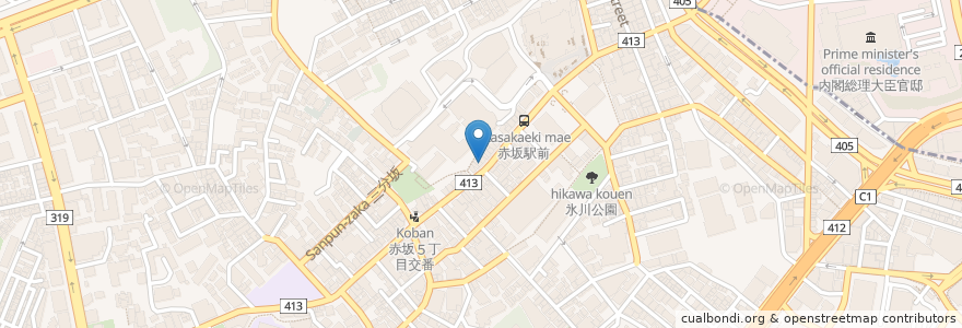 Mapa de ubicacion de あかさか弥市 en 日本, 東京都, 港区.
