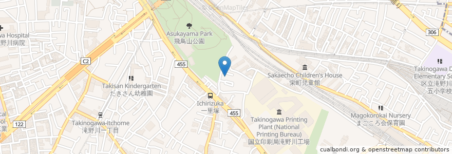 Mapa de ubicacion de 妙見寺 en اليابان, 東京都, 北区.