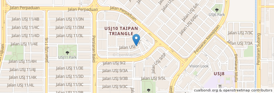 Mapa de ubicacion de UOB en Malezya, Selangor, Majlis Bandaraya Subang Jaya.