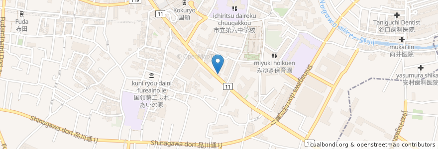 Mapa de ubicacion de 奥村歯科医院 en Japão, Tóquio, 調布市.