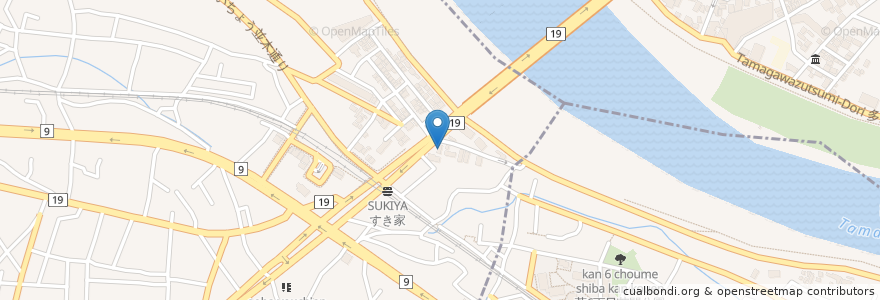 Mapa de ubicacion de 矢野口クリニック en 日本, 東京都, 稲城市.