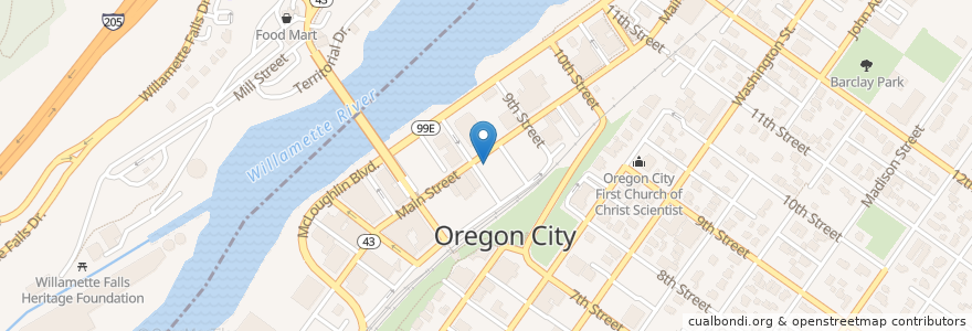 Mapa de ubicacion de Nebbiolo Wine Bar & Market en Verenigde Staten, Oregon, Clackamas County, Oregon City.