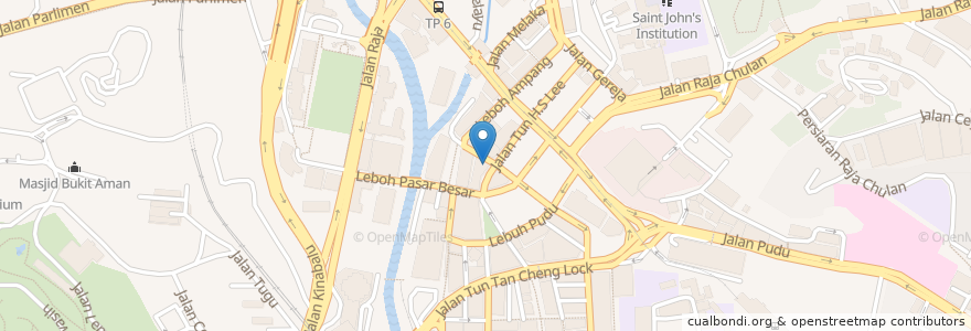 Mapa de ubicacion de RHB Tun Tan Siew Sin en マレーシア, セランゴール, クアラルンプール.
