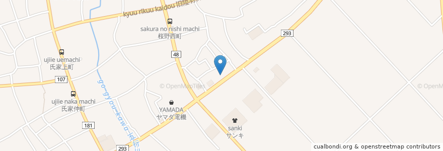 Mapa de ubicacion de マツモトキヨシ en اليابان, 栃木県, さくら市.