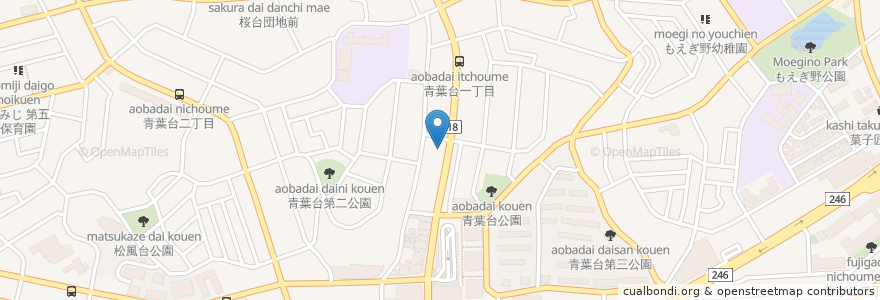 Mapa de ubicacion de じねんじょ庵 en 日本, 神奈川縣, 横滨市, 青葉区.