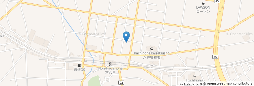 Mapa de ubicacion de コスモ石油 en اليابان, محافظة آوموري, 八戸市.