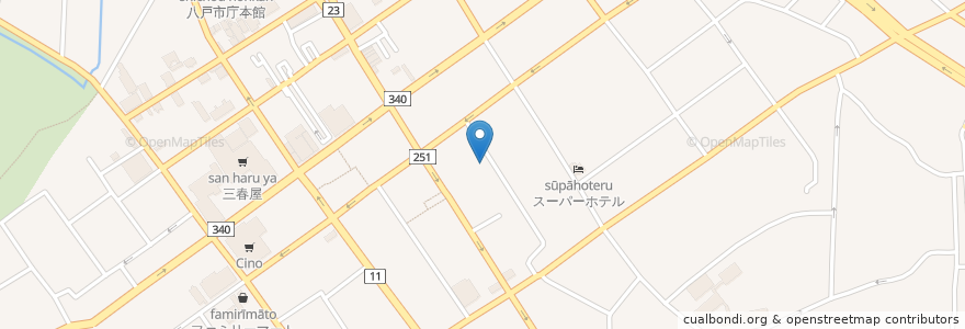 Mapa de ubicacion de チャクラ en Japon, Préfecture D'Aomori, 八戸市.